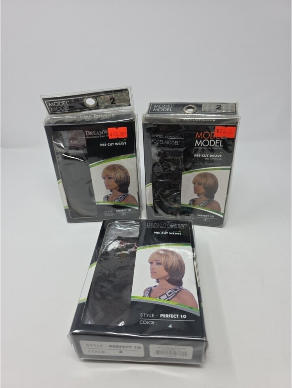 MODEL MODEL DREAMWEAVER PERFECT 10 Pre Cut Weave Hair Extension 10 pcs Short Lot